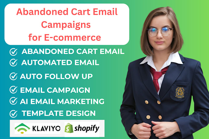 Gig Preview - Set up automated abandoned cart email campaigns for ecommerce