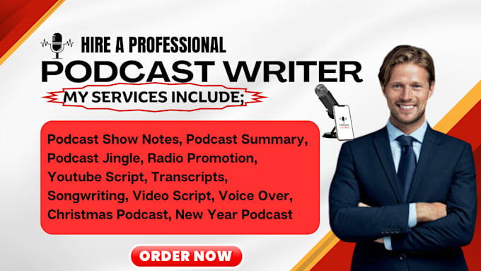 Bestseller - research and write your podcast content, show notes, script, transcript, summary