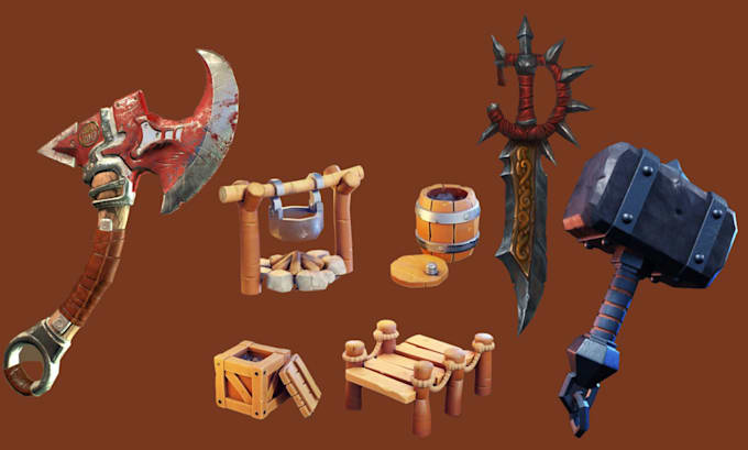 Bestseller - create 3d game assets 3d lowpoly characters 3d game props 3d game models