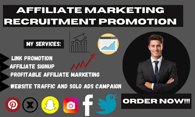 Gig Preview - Affiliate recruitment, affiliate link promotion to get more affiliate signup