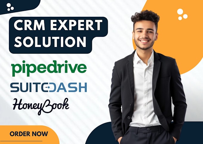 Gig Preview - Setup pipedrive suitedash and honeybook as a crm expert