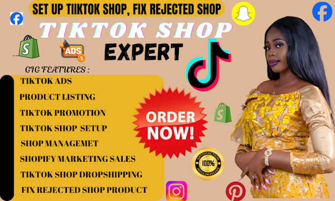 Gig Preview - Setup facebook shop, instagram shop, tiktok shop, and complete shopify marketing