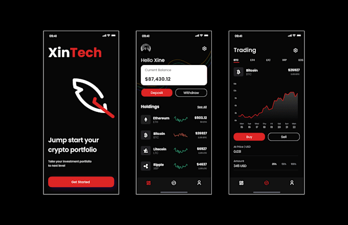 Gig Preview - Build custom crypto wallet app, crypto exchange website, wallet app development