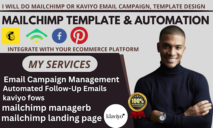 Gig Preview - Mailchimp or klaviyo email campiagn, automation and template design