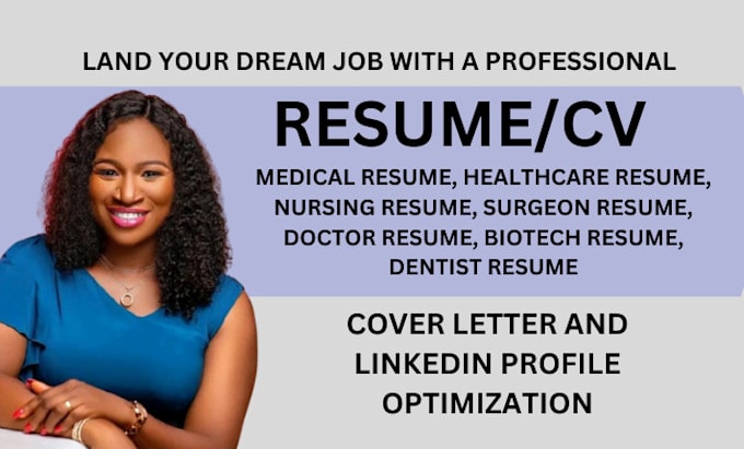 Gig Preview - Write a professional medical nursing healthcare midwife resume and cover letter