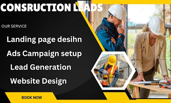 Gig Preview - Construction landing page construction leads