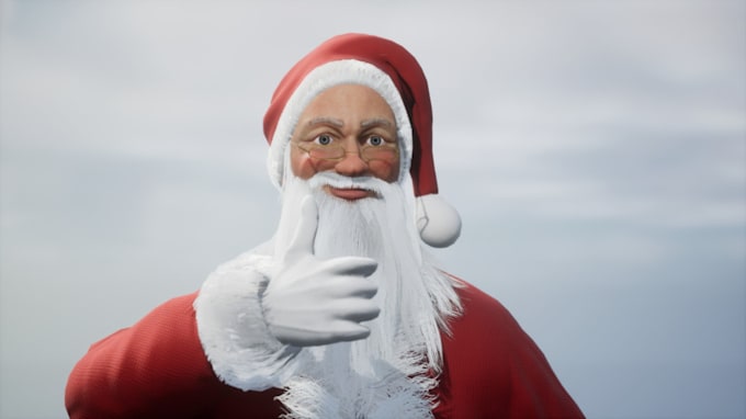 Bestseller - realistic 3d santa claus christmas model, 3d christmas cartoon character, xmas