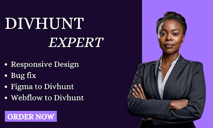 Gig Preview - Design and develop professional divhunt websites and landing pages