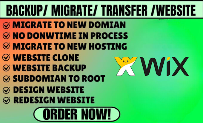 Gig Preview - Transfer wix, godaddy to wix website, domain wesbite, figma to wix, wordpress