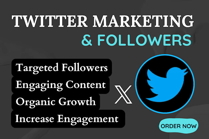 Gig Preview - Do organic twitter x marketing, promotion to grow followers