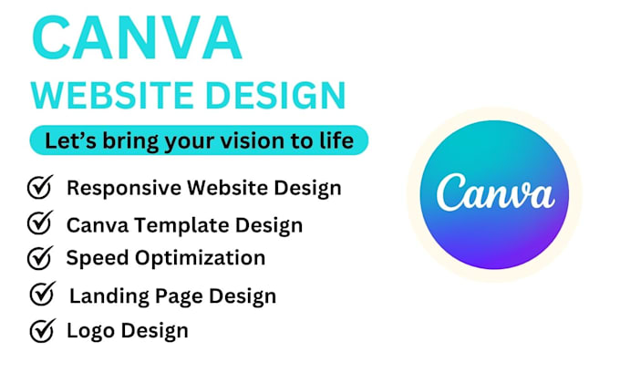 Gig Preview - Design canva website create stunning canva mockup design canva landing page