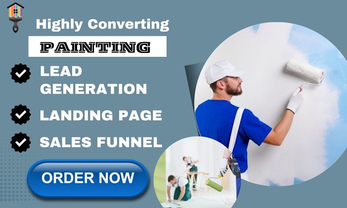 Gig Preview - Painting leads painting website painting leads lead generation landing page