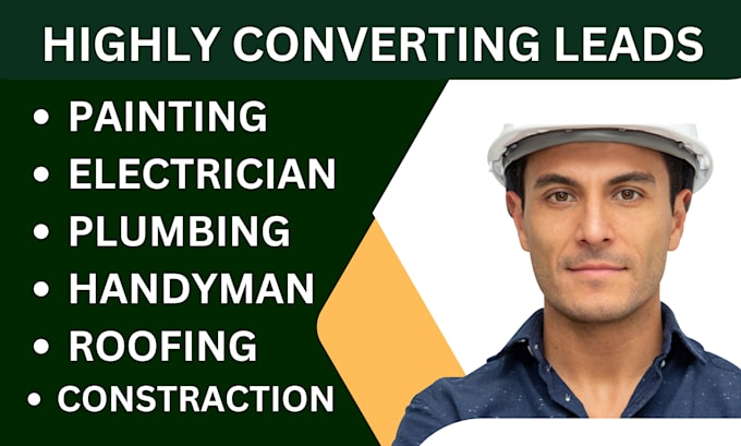 Gig Preview - Generate painting electrician plumbing leads handyman website painting leads ads