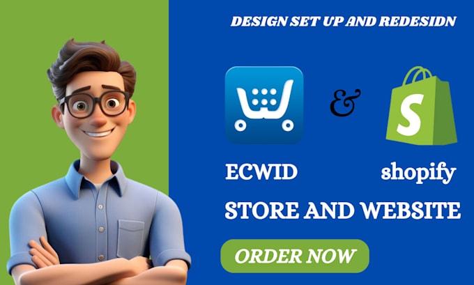 Gig Preview - Design and build a professional ecommerce store on ecwid and shopify