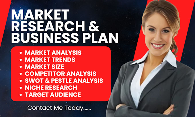 Gig Preview - Do market research swot and competitor analysis business plan niche research