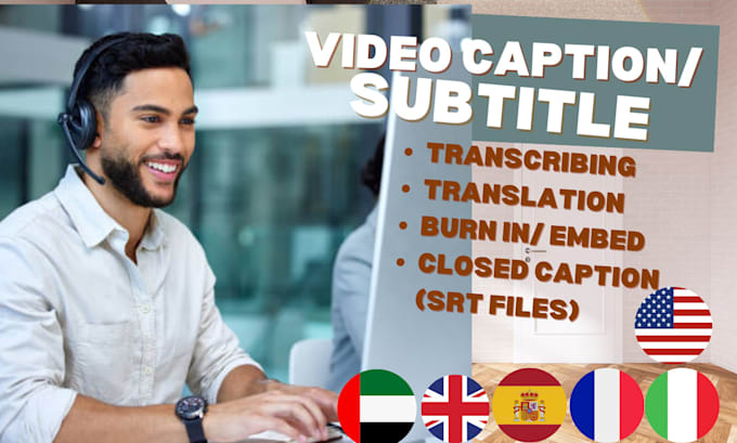 Gig Preview - Add english, french and spanish subtitles and captions to your video