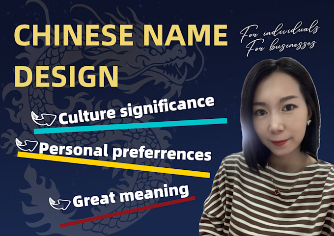 Gig Preview - Design your chinese name according to your needs