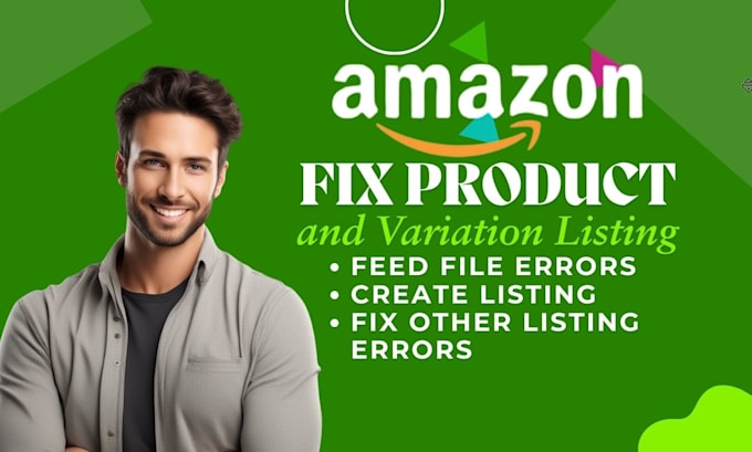 Gig Preview - Create amazon fba product listing and variation or fix error