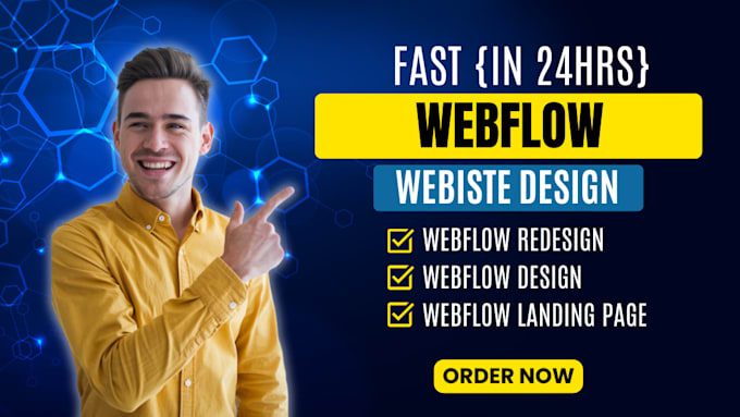 Gig Preview - Build webflow website, design or develop webflow landing page, figma to webflow