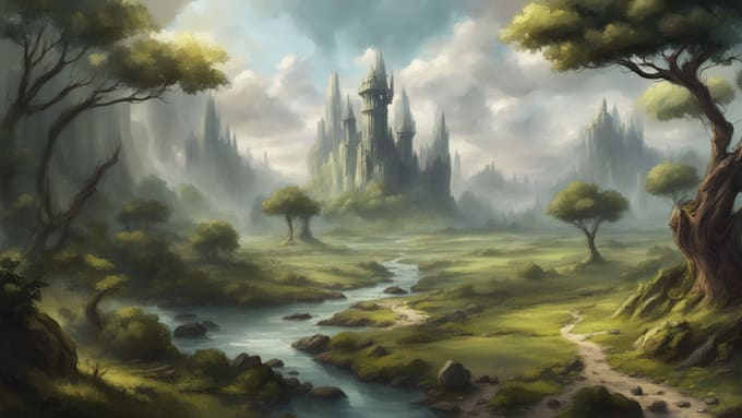 Gig Preview - Create fantasy landscape concept art