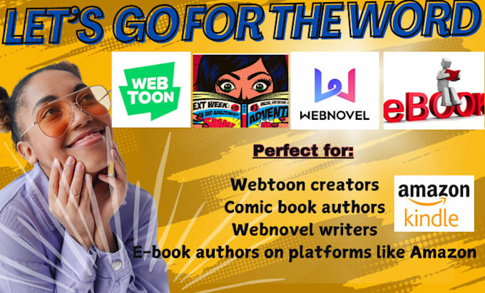 Bestseller - do webtoon promotion, comic book webnovel amazon book, ebook to organic reader