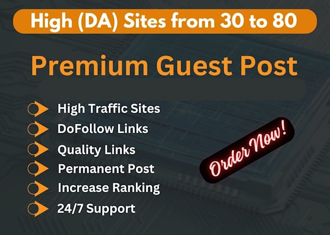 Gig Preview - Do premium guest post with dofollow backlinks