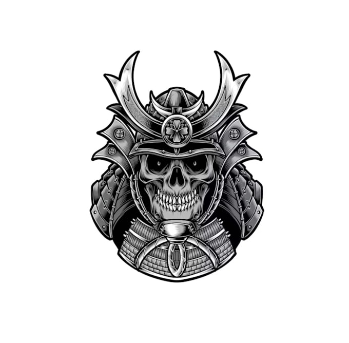 Gig Preview - Design high quality skull samurai logo with unlimited revision