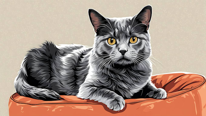 Gig Preview - Draw illustration pet portrait vector art