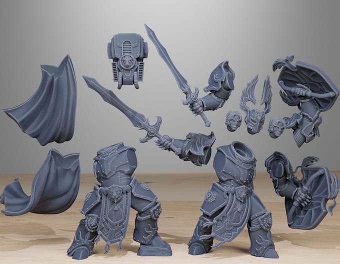 Gig Preview - Sculpt 3d model, 3d design, 3d character, miniatures character for 3d printing