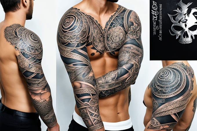 Gig Preview - Create custom tattoo design, tattoo sleeve