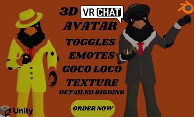 Gig Preview - Create 3d custom model vrc character, vrchat avatar, furry vr chat vseeface nsfe