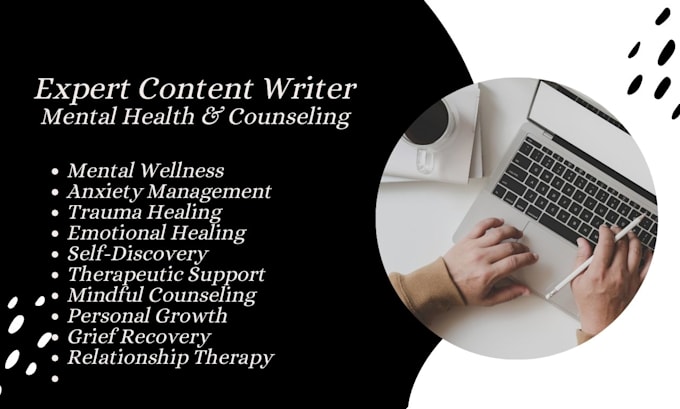 Gig Preview - Write content on mental health and counseling