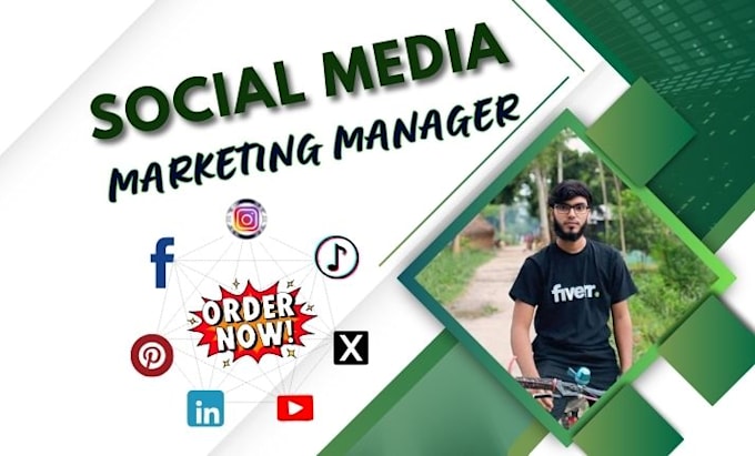 Gig Preview - Be your social  media marketing manager