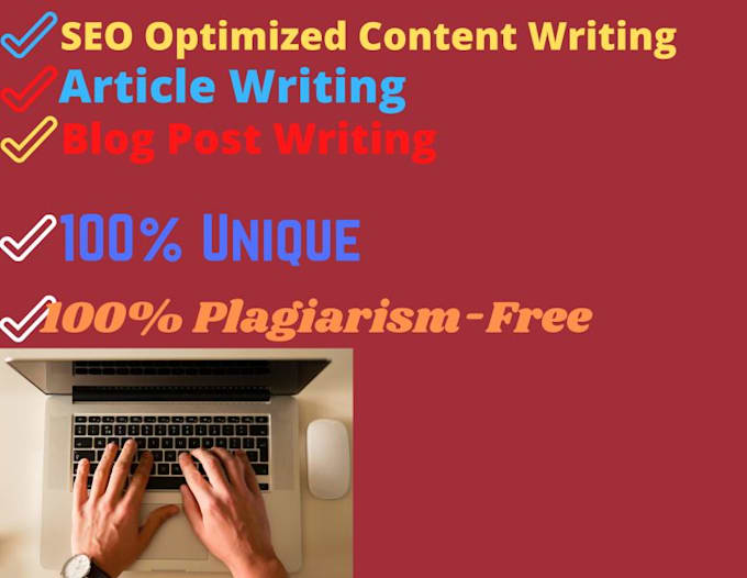 Gig Preview - Do SEO article writing, blog post writing, and content writing