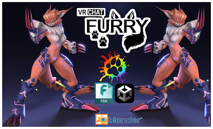 Gig Preview - Create a custom nsfw furry avatar for vrchat for pc and quest