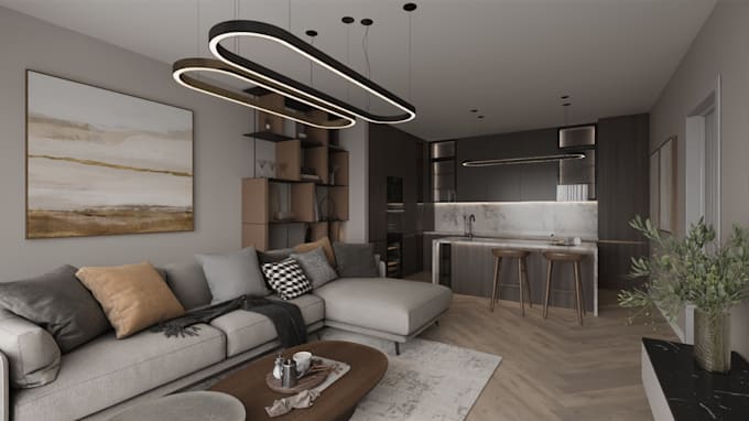 Gig Preview - Do architectural and interior design 3d modeling and rendering