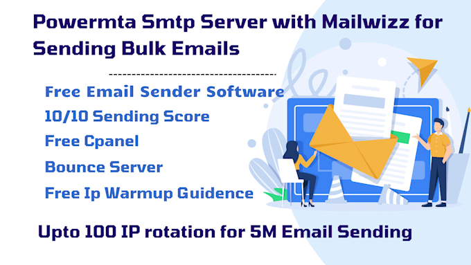 Gig Preview - Setup powermta smtp server with mailwizz for sending bulk emails