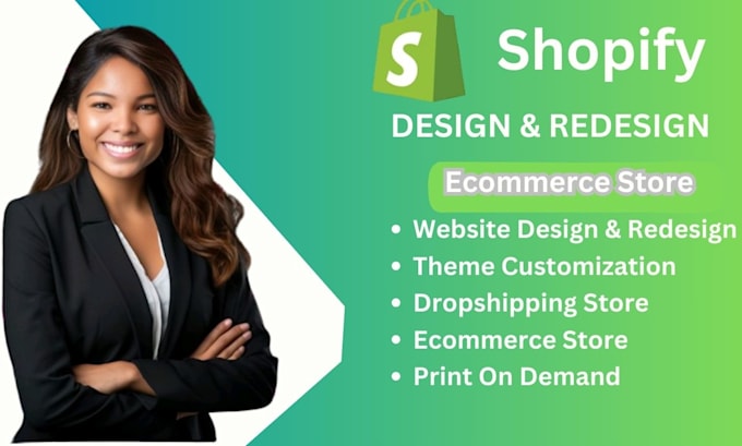 Gig Preview - Design shopify website redesign shopify website design shopify website redesign