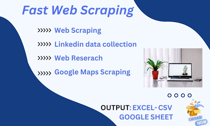 Gig Preview - Do google maps scraping, web research, web scraping,  job