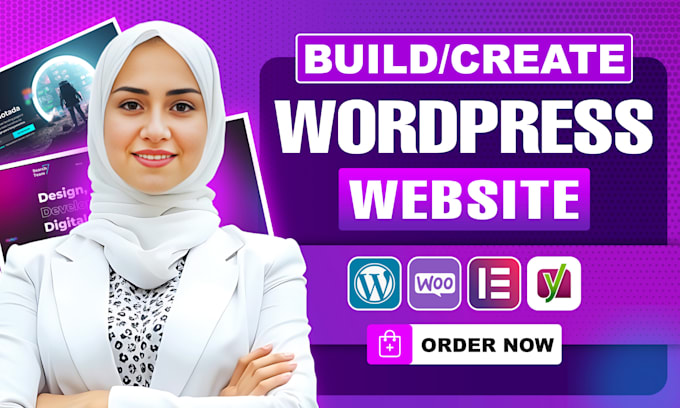 Gig Preview - Build, create modern wordpress website, website development or ecommerce website