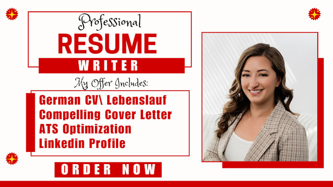 Gig Preview - Craft bewerbung cover letter, ats german english cv lebenslauf