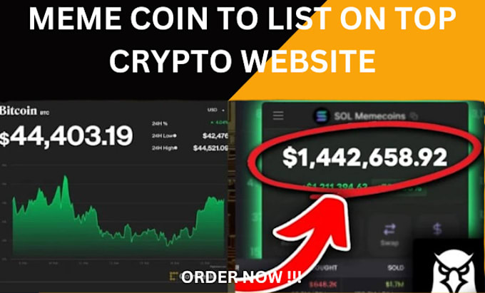 Gig Preview - Promote your crypto token, meme coin to list on top crypto website to sellout