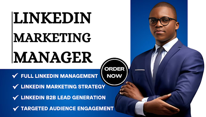 Gig Preview - Be your linkedin social media marketing manager