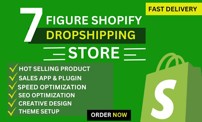 Gig Preview - Create shopify dropshipping store shopify website shopify marketing dropshipping