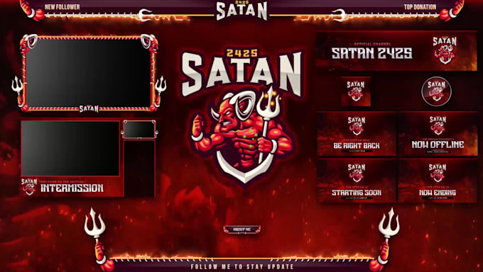 Gig Preview - Design twitch overlay, kick, animated stream overlay, twitch logo, screen panels