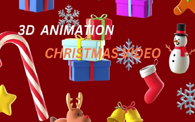 Gig Preview - Do customizable 3d christmas animation for your brand or personal use