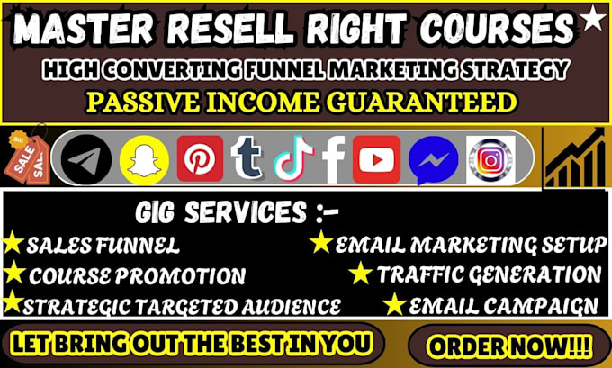 Bestseller - promote master resell right courses with email marketing campaign