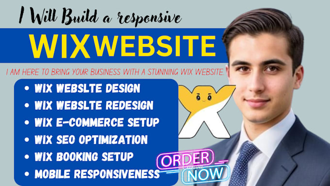 Gig Preview - Build wix website design, redesign wix website, redesign wix website development