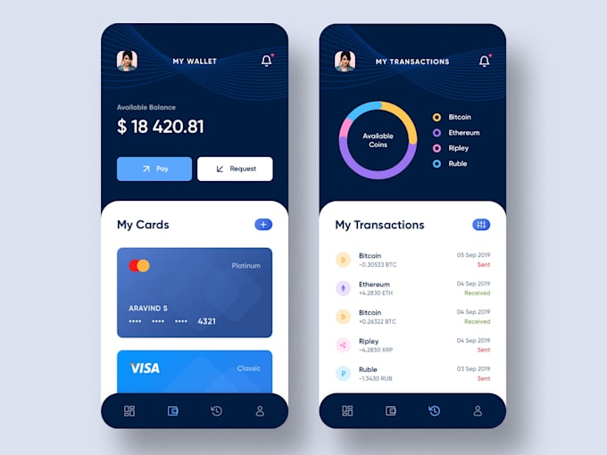 Gig Preview - Develop crypto wallet app, fintech app, blockchain app, wallet app