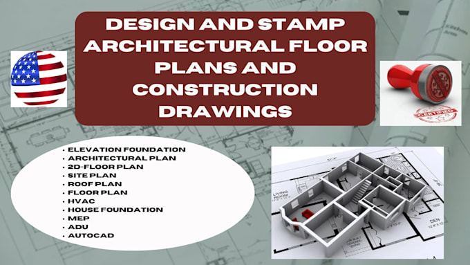 Bestseller - stamp, design construction drawings and architectural floor plan for 2d autocad